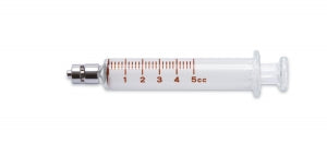 Medline Glass LOR Syringes - Syringe, Loss of Resistance (LOR), Glass, Luer Lock, 5 cc - PAINLOR5LL25