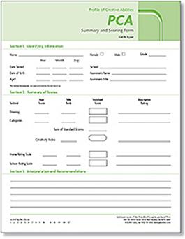 PCA Summary and Scoring Booklets (25) Gail Ryser