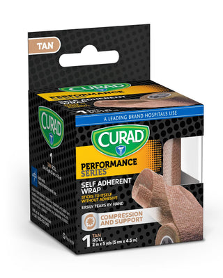 CURAD Performance Series Self Adherent Wrap, Black, 3" x 5 yd.