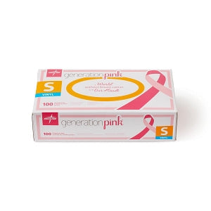 Medline Generation Pink 3G Synthetic Exam Gloves - Generation Pink 3G Powder-Free Synthetic Vinyl Exam Gloves, Size S - PINK6074