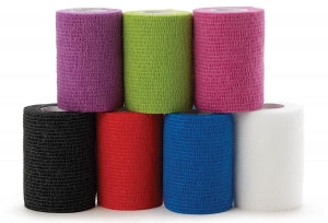 Medline Nonsterile Self-Adherent Cohesive Wraps - Nonsterile Cohesive Bandage, Assorted Colors, 3" x 5 yd. (7.6 cm x 4.6 m) - PRM088003CP