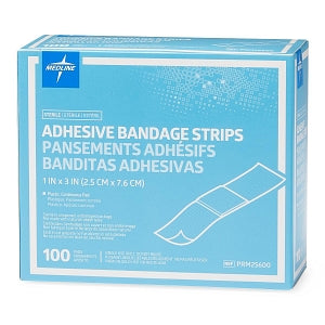 Medline Sheer-Gard Plastic Adhesive Bandages - Plastic Adhesive Bandage, 1" x 3" - PRM25600