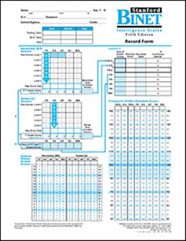 SB5 Record Forms (25) Gale H. Roid