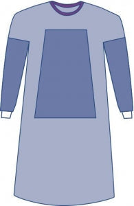Medline Nonsterile Fabric-Reinforced Eclipse Gowns - Fabric-Reinforced Gown, Size XL - SPT-2102CS