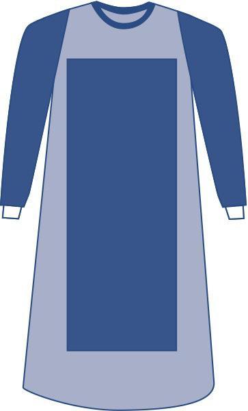 Medline Non-Sterile Poly-Reinforced Eclipse Gowns - Poly Reinforced Gown, Size 2XL - SPT-2203CS