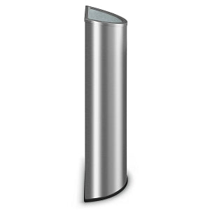 Medline Co-Label Decorative Indoor Trash Cans - Indoor Trash Can, Stainless Steel, Crescent, 15 gal. - MTCRES1201
