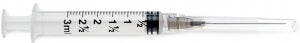 Medline Medline Standard Hypodermic Syringes with Needle - Luer-Lock Syringe with 22G x 1.5" Hypodermic Needle, 3 mL - SYR103227