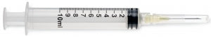 Medline Medline Standard Hypodermic Syringes with Needle - Luer-Lock Syringe with 20G x 1" Hypodermic Needle, 10 mL - SYR110205