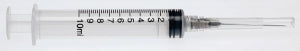 Medline Medline Standard Hypodermic Syringes with Needle - Luer-Lock Syringe with 22G x 1" Hypodermic Needle, 10 mL - SYR110225
