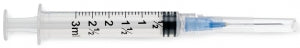 Medline Medline Standard Hypodermic Syringes with Needle - Luer-Lock Syringe with 23G x 1" Hypodermic Needle, 3 mL - SYR110235