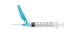 Medline Safety Hypodermic Needles - 23G x 1" Hypodermic Safety Needle - SYRS100235