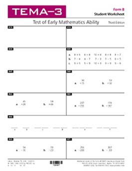 TEMA-3 Worksheets Form B (25) Herbert P. Ginsburg, Arthur J. Baroody