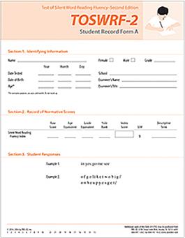 TOSWRF-2: Student Record Forms A (50) Nancy Mather, Donald D. Hammill, Elizabeth A. Allen, Rhia Roberts