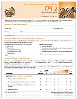 TPI-2 Home Rating Form (25) James R. Patton, Gary M. Clark