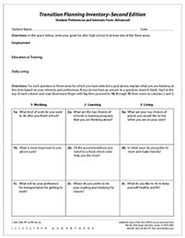 TPI-2 Student Preferences & Interests Form - Advanced (25) James R. Patton, Gary M. Clark