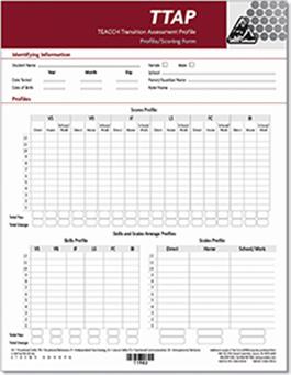 TTAP Scoring Forms (10) Gary Mesibov, John B. Thomas, S. Michael Chapman, Eric Schopler