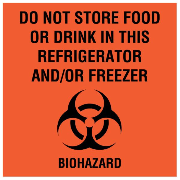 Medical Use Labels - Refrigerator/Freezer Biohazard Label, 4-1/2