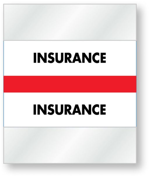 Red Click Insurance Disc Example Medical Use Labels - Color-Coded Chart Divider Tabs - Red -