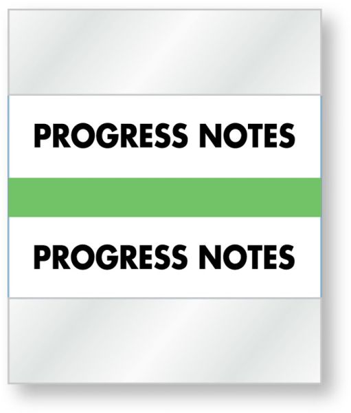 Progress Color Label Medical Use Labels - Color-Coded Chart Divider Tabs - Green -
