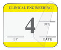 Medical Use Labels - Clinical Engineering Self-Laminating Inspection Labels with Due Date
