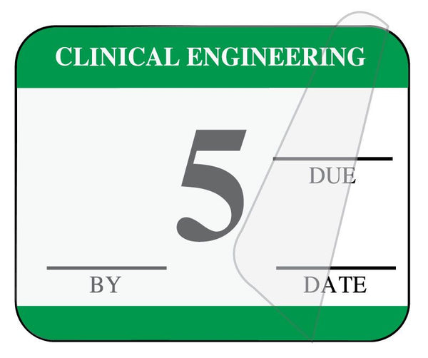 Medical Use Labels - Clinical Engineering Self-Laminating Inspection Labels with Due Date