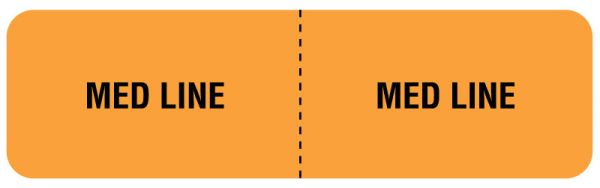Medical Use Labels - MED LINE I.V. Line Identification Label, 3
