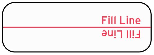 Medical Use Labels - Dose Fill Line Label, 1-1/2