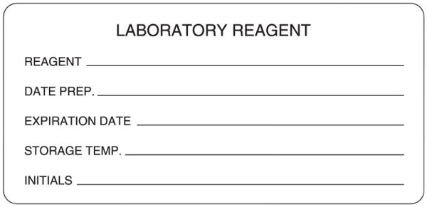 Medical Use Labels - Laboratory Reagent Label, 4