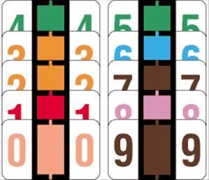 Medical Use Labels - Starter Kit for Numeric File Folder Labels - Ident-A-File Tab, 1-1/2" x 1"