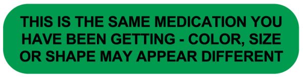 Medical Use Labels - THIS IS SAME MED SHAPE, Medication Instruction La ...