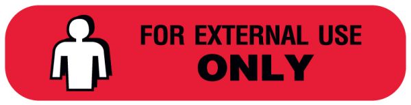 Medical Use Labels - FOR EXTERNAL USE, Medication Instruction Label, 1 ...