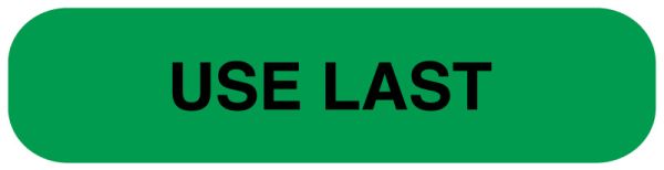 Medical Use Labels - USE LAST, Medication Instruction Label, 1-5/8