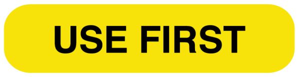 First Mainline Label Medical Use Labels - USE FIRST, Medication Instruction Label, 1-5/8
