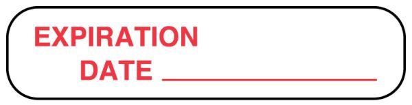Exp Labels Medical Use Labels - EXP. DATE, Medication Instruction Label, 1-5/8