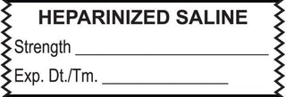 Medical Use Labels - Anesthesia Tape, Heparanized Saline, 1-1/2" x 1/2"