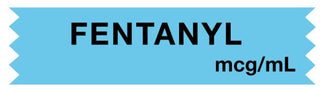 Medical Use Labels - Anesthesia Tape, Fentanyl mcg/mL, 1" x 1/2"