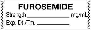 Medical Use Labels - Anesthesia Tape, Furosemide mg/mL, 1-1/2" x 1/2"