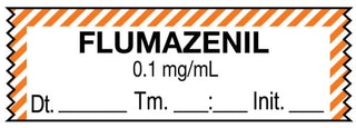 Medical Use Labels - Anesthesia Tape, Flumazenil 0.1 mg/mL, Date Time Initial, 1-1/2" x 1/2"
