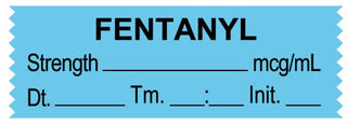 Medical Use Labels - Anesthesia Tape, FENTANYL mcg/mL, DTI 1-1/2" x 1/2"