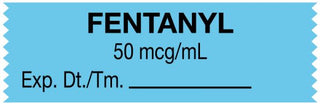 Medical Use Labels - Anesthesia Tape, Fentanyl 50 mcg/mL, 1-1/2" x 1/2"