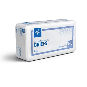 Medline Ultracare Adult Incontinence Briefs - Ultracare Cloth-Like Adult Incontinence Briefs, Size M, for Waist Size 32"-44" - ULTRACAREMD