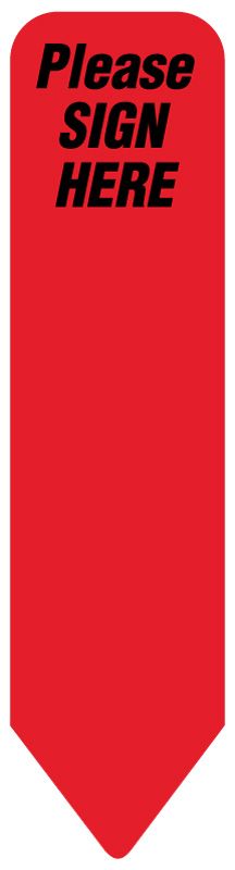 Medical Use Labels - Uniarrow Message Flags-vertical format