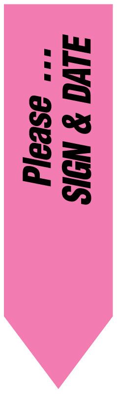 Medical Use Labels - Uniarrow Message Flags-Sign & Date
