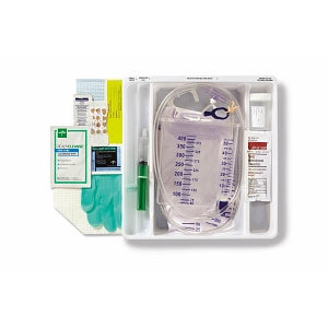Medline Buddy the Brave Add-A-Cath Foley Catheterization System - Total 1-Layer Buddy the Brave Add-A-Cath Trays with 400 mL Urine Meter with 2, 500 mL Drain Bag, Peri Wipe - URO170350