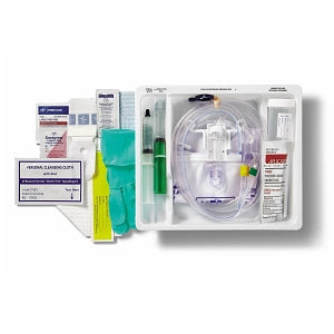 Medline 100% Silicone 1-Layer Foley Catheter Tray with Drain Bag - Total One-Layer Tray with Drain Bag, 100% Silicone Foley Catheter, 14 Fr, 10 mL, Peri Wipe - URO170714
