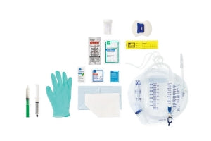 Medline Add-A-Cath 1-Layer Foley Catheter Tray with Urine Meter - Total One-Layer Add-A-Cath Tray with 400 mL Urine Meter with 2, 500 mL Drain Bag, Peri Wipe, Vented Tubing - URO180200