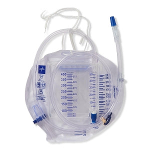 Medline Urine Meters - Urine Meter 400 mL with Drain Bag 2, 500 mL, Vented, Luer Lock, Slide-Tap - URO27403S