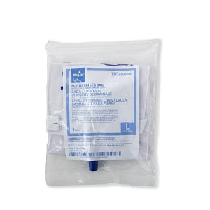 Medline Leg Bag with Flip Drain - Urinary Leg Bags with Elastic Straps, Flip-Drain Spout, Size L, 32-oz. - URO5458
