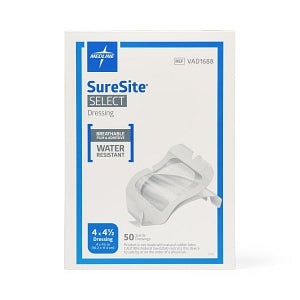 Medline Co-Label Suresite Select Dressings - Suresite Select Dressing, 4" x 4-1/2" - VAD1688