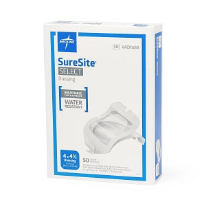 Medline Co-Label Suresite Select Dressings - Suresite Select Dressing, 4" x 4-1/2" - VAD1688
